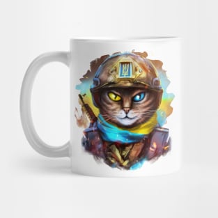 Cat Ukrainian Soldier Mug